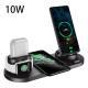 Wireless Charger For IPhone Fast Charger For Phone Fast Charging Pad For Phone Watch 6 In 1 Charging Dock Station - Black / 10w / USB