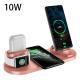 Wireless Charger For IPhone Fast Charger For Phone Fast Charging Pad For Phone Watch 6 In 1 Charging Dock Station - Black / 10w / USB
