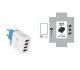 USB Charger Quick Charge 3.0 4 Phone Adapter For Tablet Portable Wall Mobile Charger Fast Charger - EU / Blue and box / Q1pc