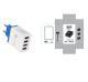 USB Charger Quick Charge 3.0 4 Phone Adapter For Tablet Portable Wall Mobile Charger Fast Charger - EU / Blue and box / Q1pc