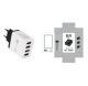 USB Charger Quick Charge 3.0 4 Phone Adapter For Tablet Portable Wall Mobile Charger Fast Charger - EU / Blue and box / Q1pc