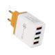 USB Charger Quick Charge 3.0 4 Phone Adapter For Tablet Portable Wall Mobile Charger Fast Charger - EU / Blue and box / Q1pc