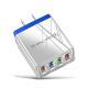 USB Charger Quick Charge 3.0 4 Phone Adapter For Tablet Portable Wall Mobile Charger Fast Charger - EU / Blue and box / Q1pc