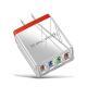 USB Charger Quick Charge 3.0 4 Phone Adapter For Tablet Portable Wall Mobile Charger Fast Charger - EU / Blue and box / Q1pc
