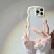Wave Border Mobile Phone Case Solid Color Simple Candy Color - Light Blue / IPhone X