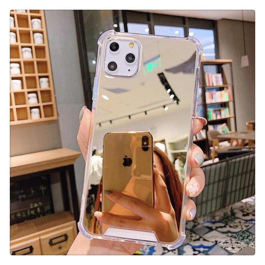 Mirror Phone Case Convenient Phone Case With Mirror - Golden / For iPhone X