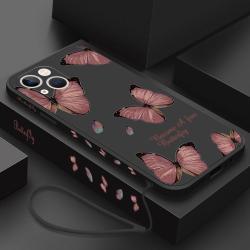 Butterfly Phone Case For IPhone 14 Pro Max 11 12 13 Pro Max - Black C / Iphone 11Pro