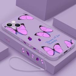Butterfly Phone Case For IPhone 14 Pro Max 11 12 13 Pro Max - Pink / IPhone12