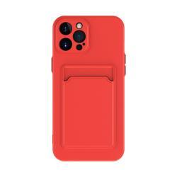 Simple Pure Color Liquid Silicone Phone Case - Red / iphone SE2