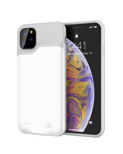Shockproof Silicone Battery Charger Case - White / IPhone13mini