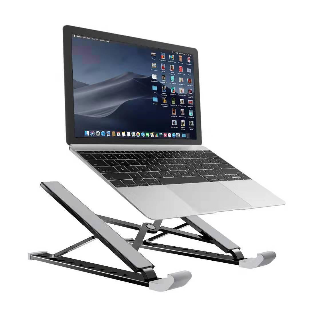 Folding Lifting Desktop Notebook Tablet Computer Stand - Black / Q1pc