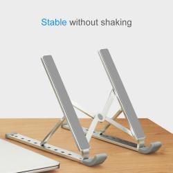Folding Lifting Desktop Notebook Tablet Computer Stand - Silver / Q1pc
