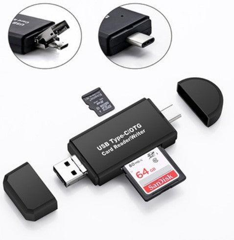 Smart Three-In-One Multi-Function Card Reader - Black / 1