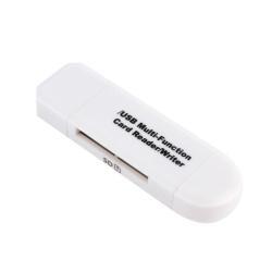 Smart Three-In-One Multi-Function Card Reader - White / 1