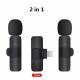 Wireless Lavalier Microphone Portable Audio Video Recording Mini Mic For I Phone Android Long Battery Life Live Broadcast Gaming - For IOS