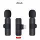 Wireless Lavalier Microphone Portable Audio Video Recording Mini Mic For I Phone Android Long Battery Life Live Broadcast Gaming - For IOS
