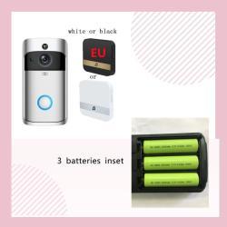 Video Doorbell Smart Wireless WiFi Security Door Bell - 1EU with3 battery inset