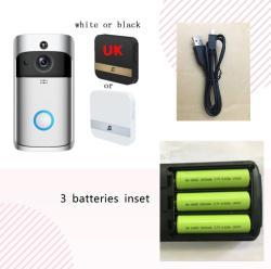 Video Doorbell Smart Wireless WiFi Security Door Bell - 1UK with 3 battery inset