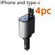 Metal Car Charger 100W Super Fast Charging Car Cigarette Lighter USB And TYPE-C Adapter - Apple plus Huawei / 100W