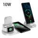 Wireless Charger For IPhone Fast Charger For Phone Fast Charging Pad For Phone Watch 6 In 1 Charging Dock Station - Black / 10w / USB