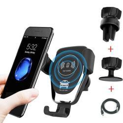 10W QI Wireless Fast Car Charger Mount Holder Stand Automatic Clamping Charging - default