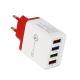 USB Charger Quick Charge 3.0 4 Phone Adapter For Tablet Portable Wall Mobile Charger Fast Charger - EU / Blue and box / Q1pc