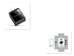 USB Charger Quick Charge 3.0 4 Phone Adapter For Tablet Portable Wall Mobile Charger Fast Charger - US / Full black and box / Q1pc