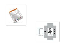USB Charger Quick Charge 3.0 4 Phone Adapter For Tablet Portable Wall Mobile Charger Fast Charger - US / Orange and box / Q1pc