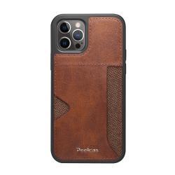 Phone  Business Back Leather Card Phone Case - Dark brown / Iphone 11Pro Max