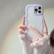 Wave Border Mobile Phone Case Solid Color Simple Candy Color - Light Blue / IPhone X