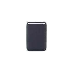 For Magsafe Magnetic Luxury Leather Card Holder Wallet Case For 14 Pro Max 13 12 Phone Bag Adsorption Accessories Cover - Dark ink