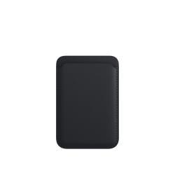 For Magsafe Magnetic Luxury Leather Card Holder Wallet Case For 14 Pro Max 13 12 Phone Bag Adsorption Accessories Cover - Midnight