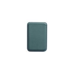 For Magsafe Magnetic Luxury Leather Card Holder Wallet Case For 14 Pro Max 13 12 Phone Bag Adsorption Accessories Cover - Pine forest green