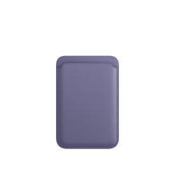 For Magsafe Magnetic Luxury Leather Card Holder Wallet Case For 14 Pro Max 13 12 Phone Bag Adsorption Accessories Cover - Wisteria