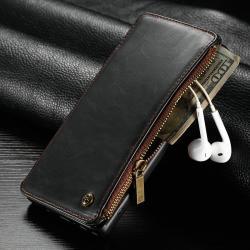 Leather case flip phone case - Black