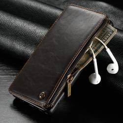 Leather case flip phone case - Brown