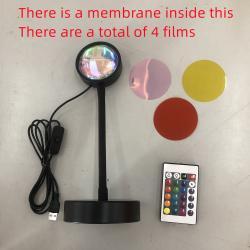 Sunset Projection Lamp Sunset Projector Night Light Wall Decoration Lighting - APP 24KEY / USB
