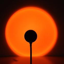 Sunset Projection Lamp Sunset Projector Night Light Wall Decoration Lighting - Sunset red / 5V