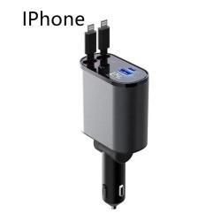 Metal Car Charger 100W Super Fast Charging Car Cigarette Lighter USB And TYPE-C Adapter - AppleandApple / 100W
