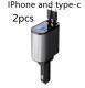 Metal Car Charger 100W Super Fast Charging Car Cigarette Lighter USB And TYPE-C Adapter - Apple plus Huawei / 100W