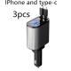 Metal Car Charger 100W Super Fast Charging Car Cigarette Lighter USB And TYPE-C Adapter - Apple plus Huawei / 100W