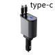 Metal Car Charger 100W Super Fast Charging Car Cigarette Lighter USB And TYPE-C Adapter - Apple plus Huawei / 100W