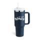 40 Oz Tumbler With Handle Straw Insulated, Stainless Steel Spill Proof Vacuum Coffee Cup Tumbler With Lid Tapered Mug Gifts For Valentine Lover Suitable For Car Gym Office Travel