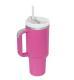 40 Oz Tumbler With Handle Straw Insulated, Stainless Steel Spill Proof Vacuum Coffee Cup Tumbler With Lid Tapered Mug Gifts For Valentine Lover Suitable For Car Gym Office Travel