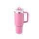 40 Oz Tumbler With Handle Straw Insulated, Stainless Steel Spill Proof Vacuum Coffee Cup Tumbler With Lid Tapered Mug Gifts For Valentine Lover Suitable For Car Gym Office Travel