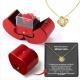 Fashion Jewelry Box Red Apple Christmas Gift Necklace Eternal Rose For Girl Mothers Day Valentines Day Gifts With Artificial Flower Rose Flower Jewelry Box