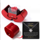 Fashion Jewelry Box Red Apple Christmas Gift Necklace Eternal Rose For Girl Mothers Day Valentines Day Gifts With Artificial Flower Rose Flower Jewelry Box