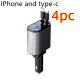 Metal Car Charger 100W Super Fast Charging Car Cigarette Lighter USB And TYPE-C Adapter