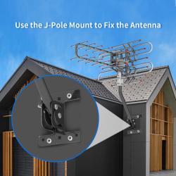 TA-851B 360 Degree Steering TV Antenna 45-860MHz 22-38dB HD Pixel 4K Radiation Range 150 Miles Cable 12 Support 1 TV Outdoor