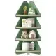4-Tier Kids Christmas Tree Corner Bookshelf, Anti-Falling Guardrails & Anti-Tipping Kit For 3 Years